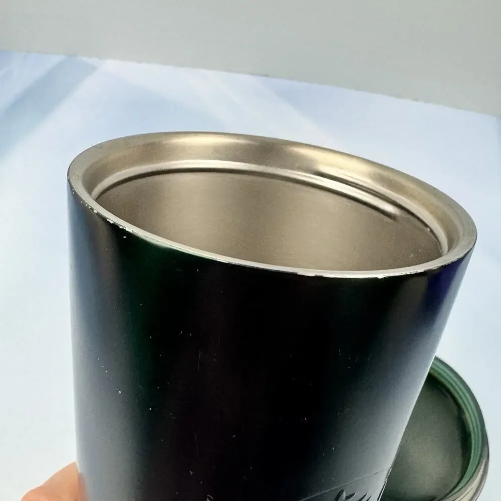 Starbucks Dark Green to Black Ombre Embossed Stainless Steel 24 oz Venti Tumbler